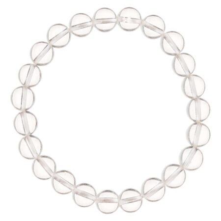 Clear Quartz Bracelet for Women Men's Gifts - Protection Healing Crystal Bracelet - 8mm Gemstone Beaded Adjustable